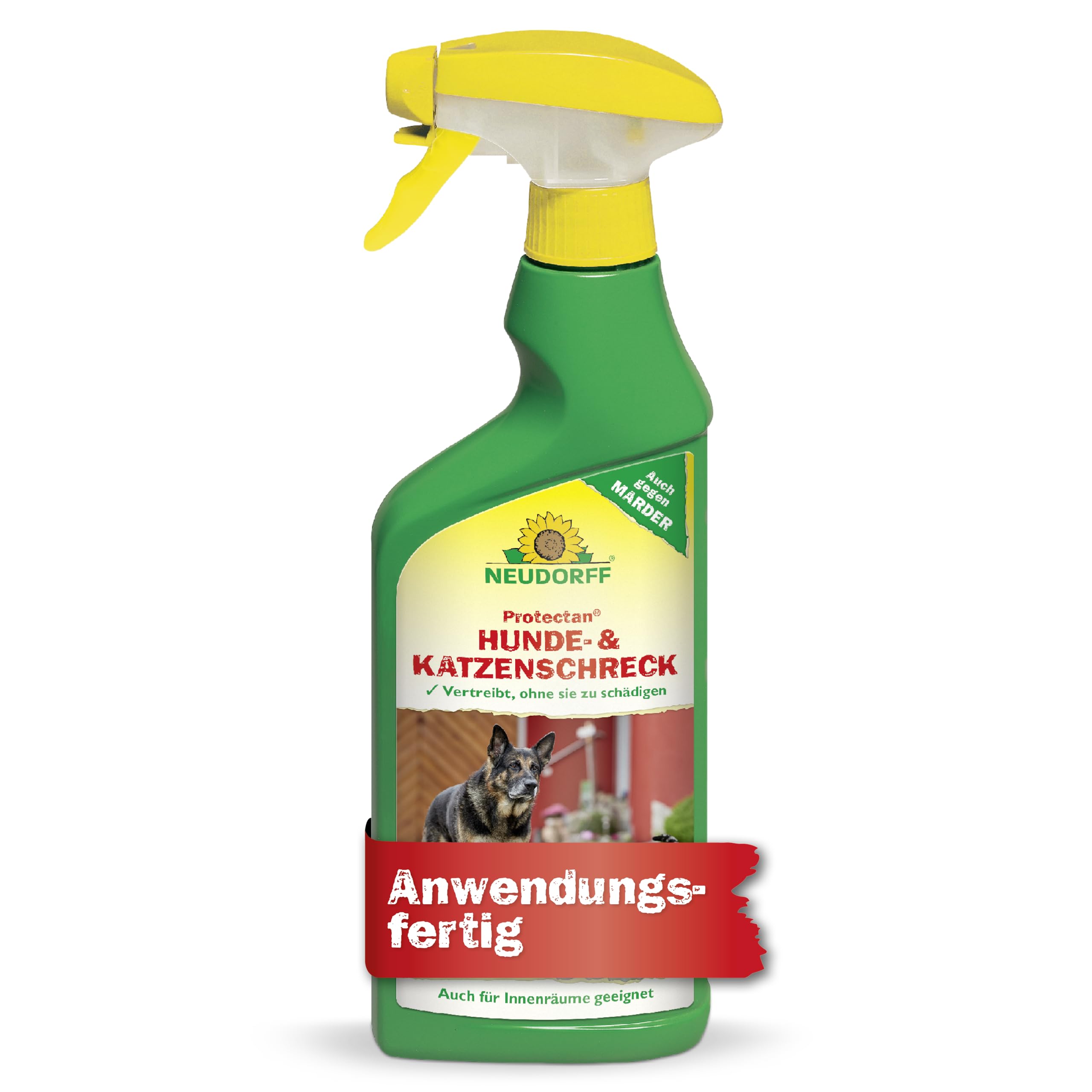 Neudorff Protectan Hunde- und KatzenSchreck – vertreibt effektiv störende Hunde und Katzen in Innenräumen und im Außenbereich, anwendungsfertig, 500 ml