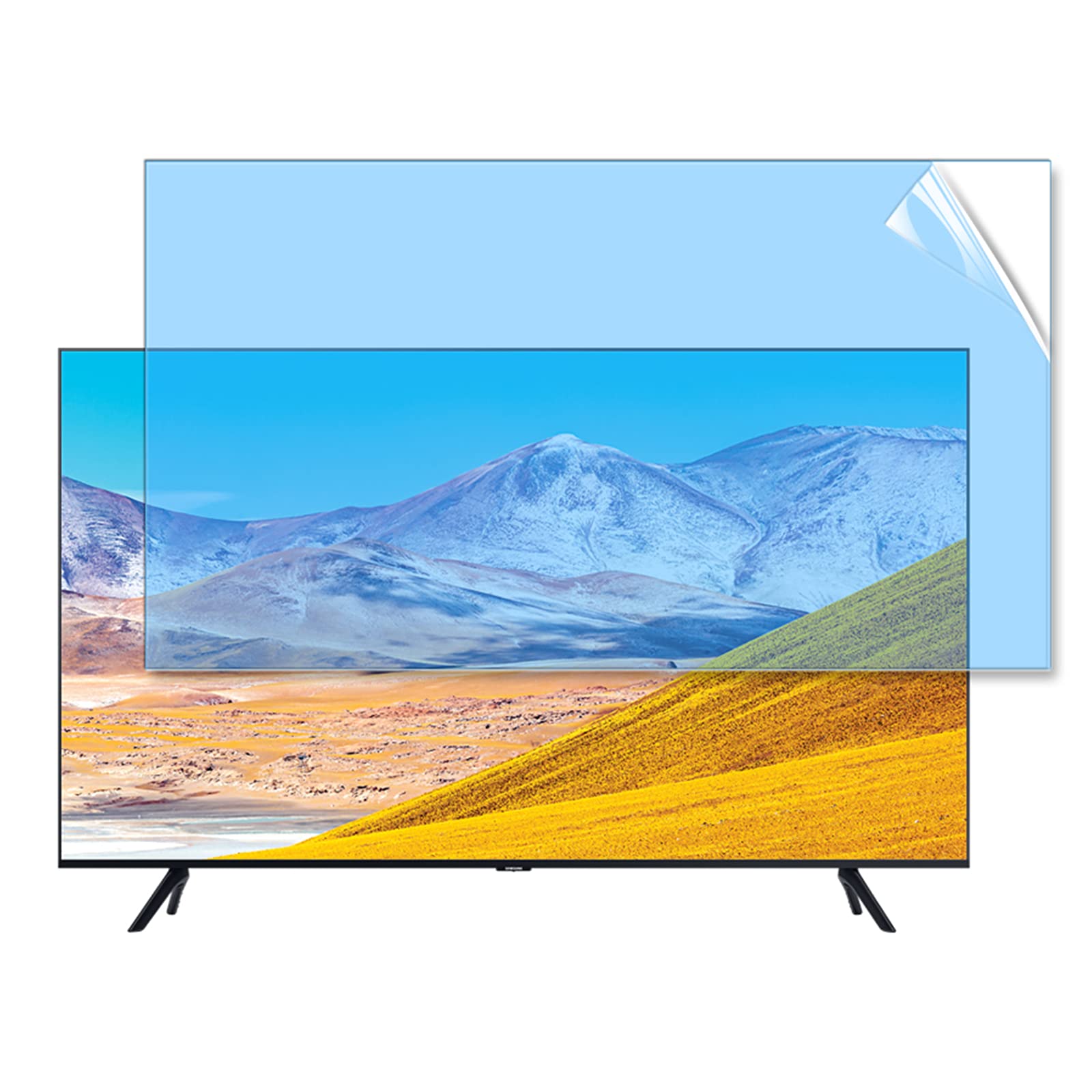 JANEFLY 55 Inch Anti Glare TV Screen Protector, Anti Blue Light Eye Protection Screen Filter, Ultra-Clear Screen Protector Film for 32-75 Inch Rimless Monitor,70"(1538 * 869mm)