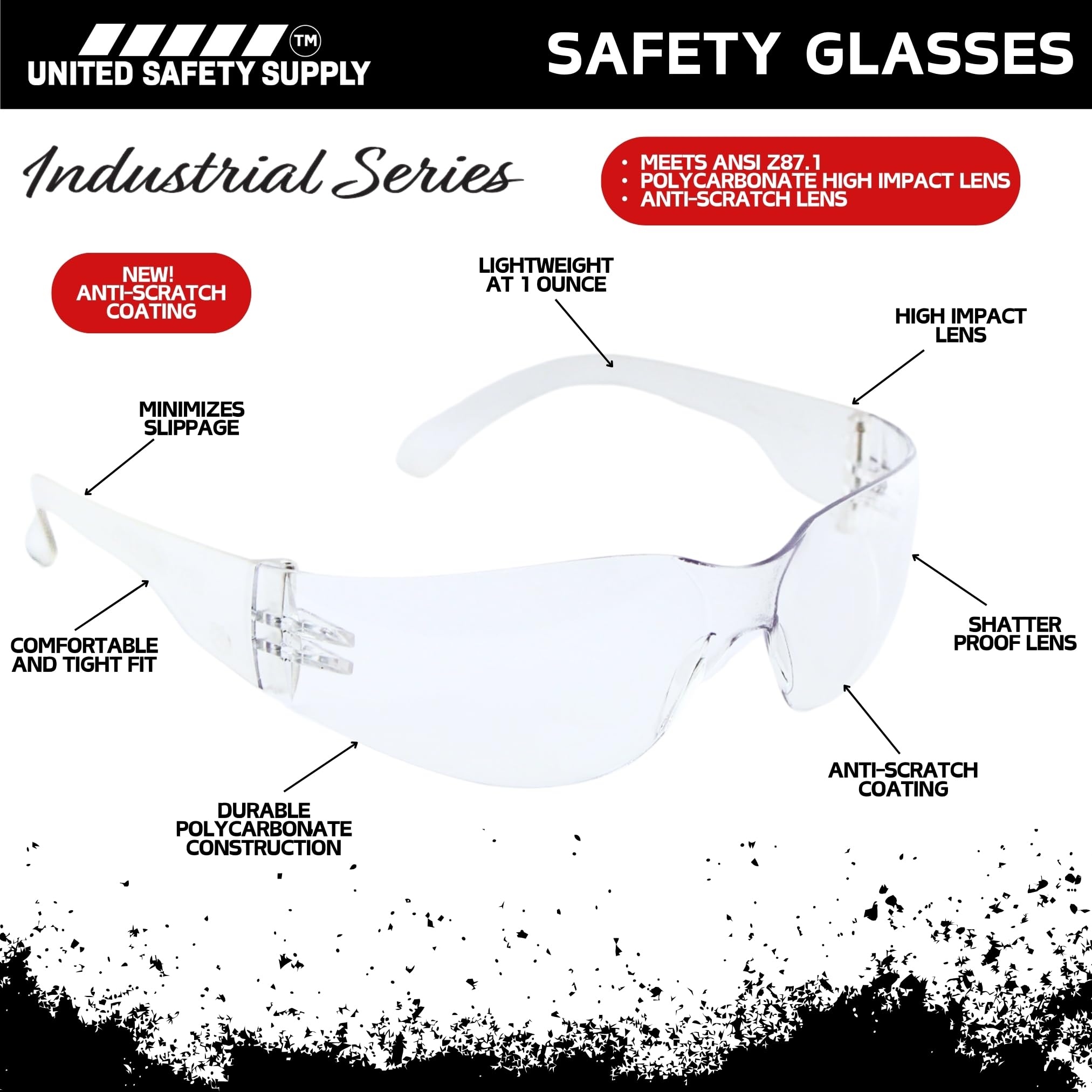 Bulk Safety Glasses - 24 Pack -3 Bulk Safety Glasses - 24 Pack -3