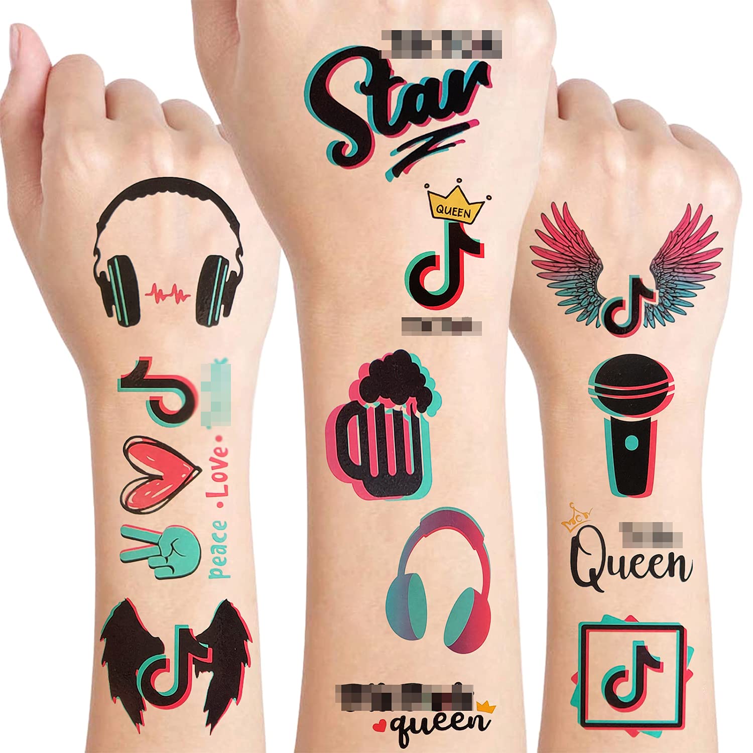 Tik Tok Temporary Tattoos Stickers, Temporary Ubuy Nepal