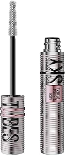 Tubing Mascara Black, Lash Sensational Sky High Tubes Mascara with with Shea Butter + Castor Oil, Lengthening for Extension-Like Length, 24H Smudge-Proof, Washable, Vegan, Sensitive Eyes