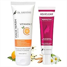 Dr. Sakhiya’s Brightening Combo Vitamin C Face Wash 100ml Kojiclear Brightening Cream 20gm | Brigtening & Hyperpigmentation