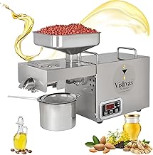 Vishvas Oil Maker Machine for Home Use VI-582TC, 600W Cold Press Oil Extraction Machine, Digital Temp Controller, Stainless Steel, Multi-Seed Capacity, Efficient Oil Extraction for Home