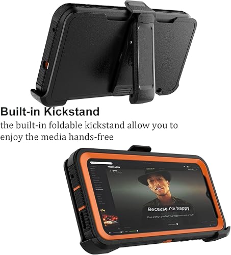 Miniatura 6 de Takfox Funda para Moto G Pure para Motorola G Power 2022, funda con clip para cinturón con protector de pantalla integrado, soporte protector