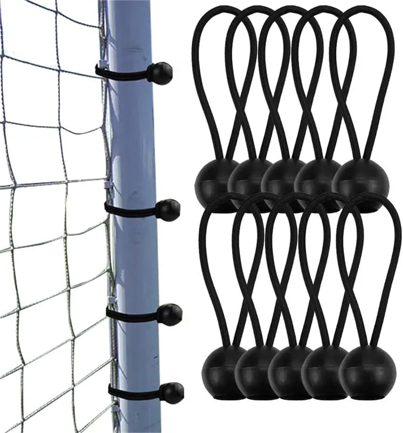 Ball Bungee Cords 40pcs Fixing Tarpaulin Rope Tarp Canopy Bungee Cords Strap Elastic Tent Bungees Ball Camping Tool for Camping, Tents, Cargo(15cm)