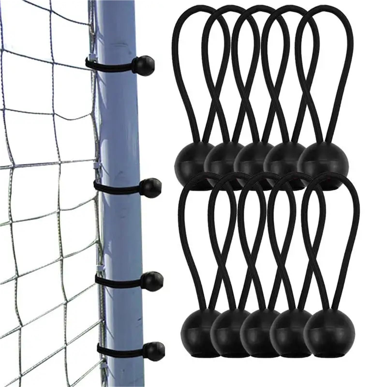 Ball Bungee Cord 40pcs Fixing Tarpaulin Rope Tarp Canopy Bungee Cords Strap Elastic Tent Bungees Ball Camping Tool(10cm)