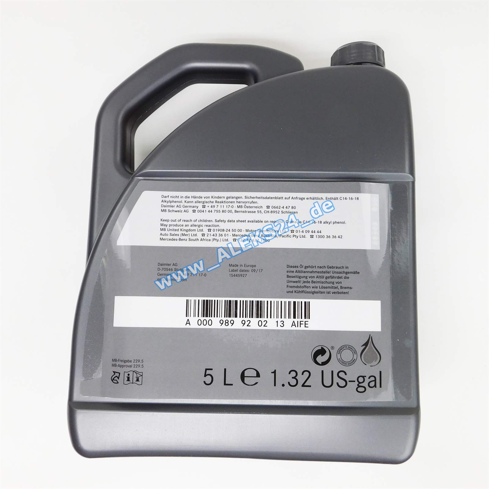 Mercedes-Benz Aceite Motor Original 229.5 5W40 7 litros