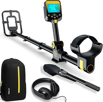 Metal Detector for Adults Waterproof - 2000mAh Chargeable Professional Cordless Gold Detector with LCD Display, Retractable Foldable Higher Accuracy Metal Detector with 10" IP68 Coil - OKESAM