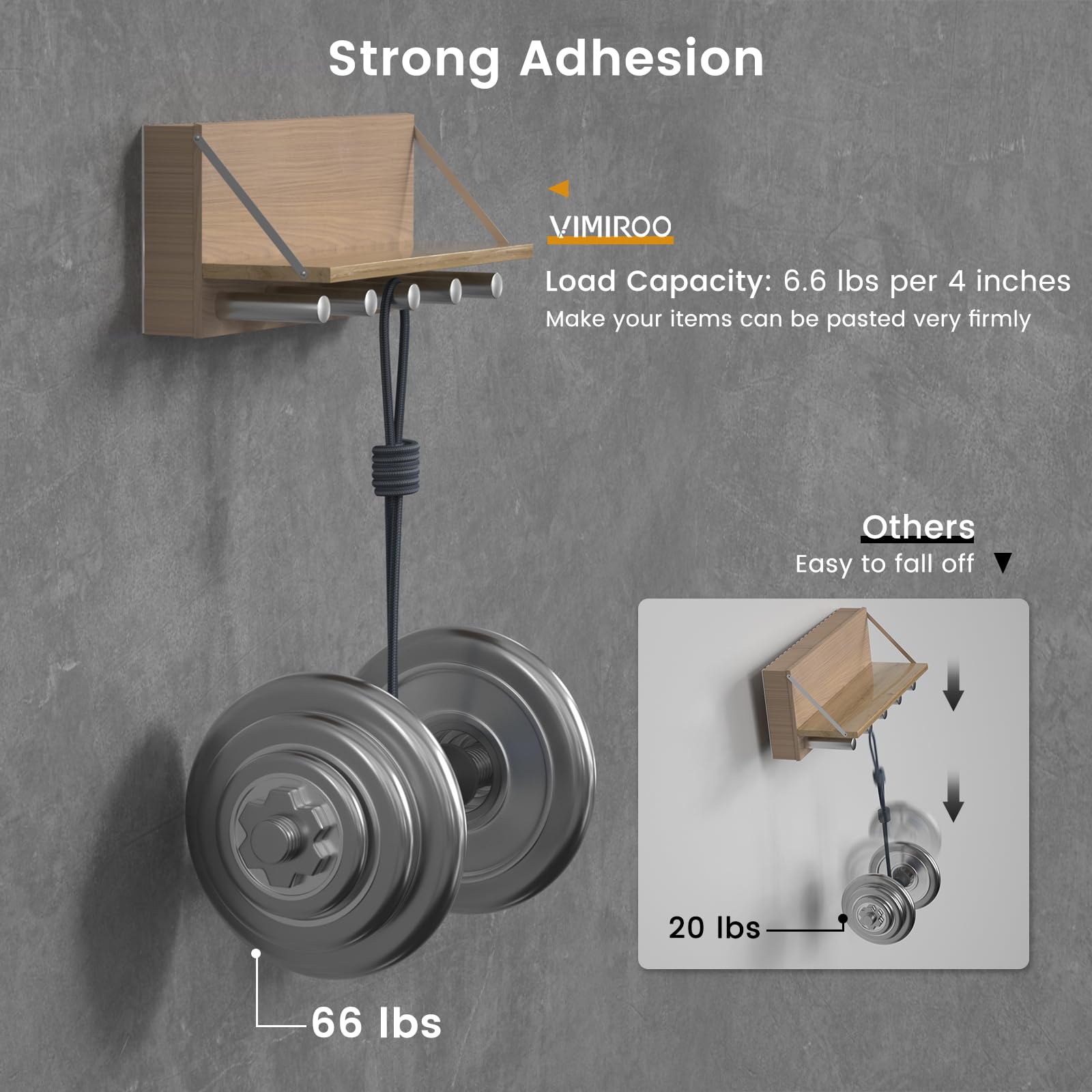 vimiroo Confezione da 3 nastri biadesivi resistenti, extra large da 5 m, nastro biadesivo trasparente, resistente e rimovibile, per appendere quadri, decorazione per tappeti
