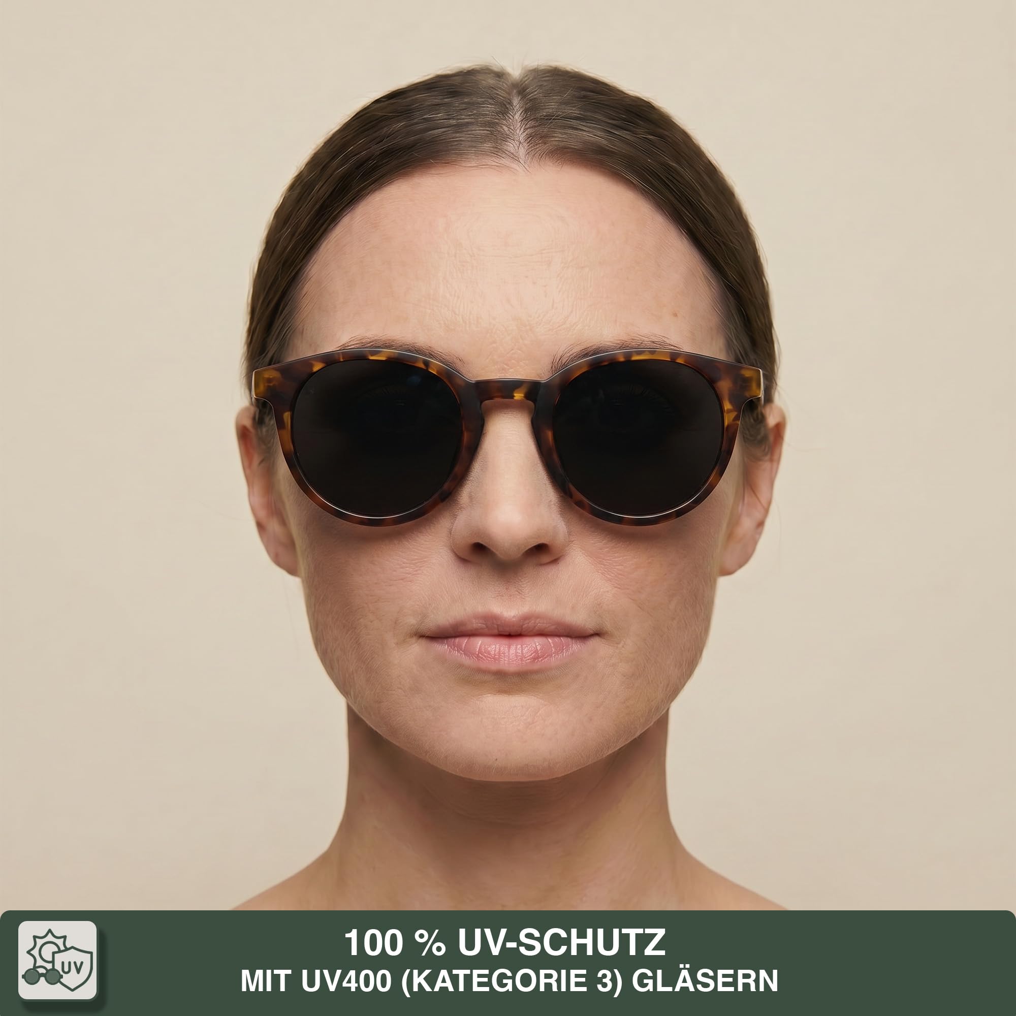 BABYMOCS Klassische Unisex Sonnenbrille Damen & Herren | UV-Schutz | Klassische Form | Aus recyceltem, BPA-freiem Kunststoff | Handgefertigt mit einzigartigem Muster | Schwedisches Design