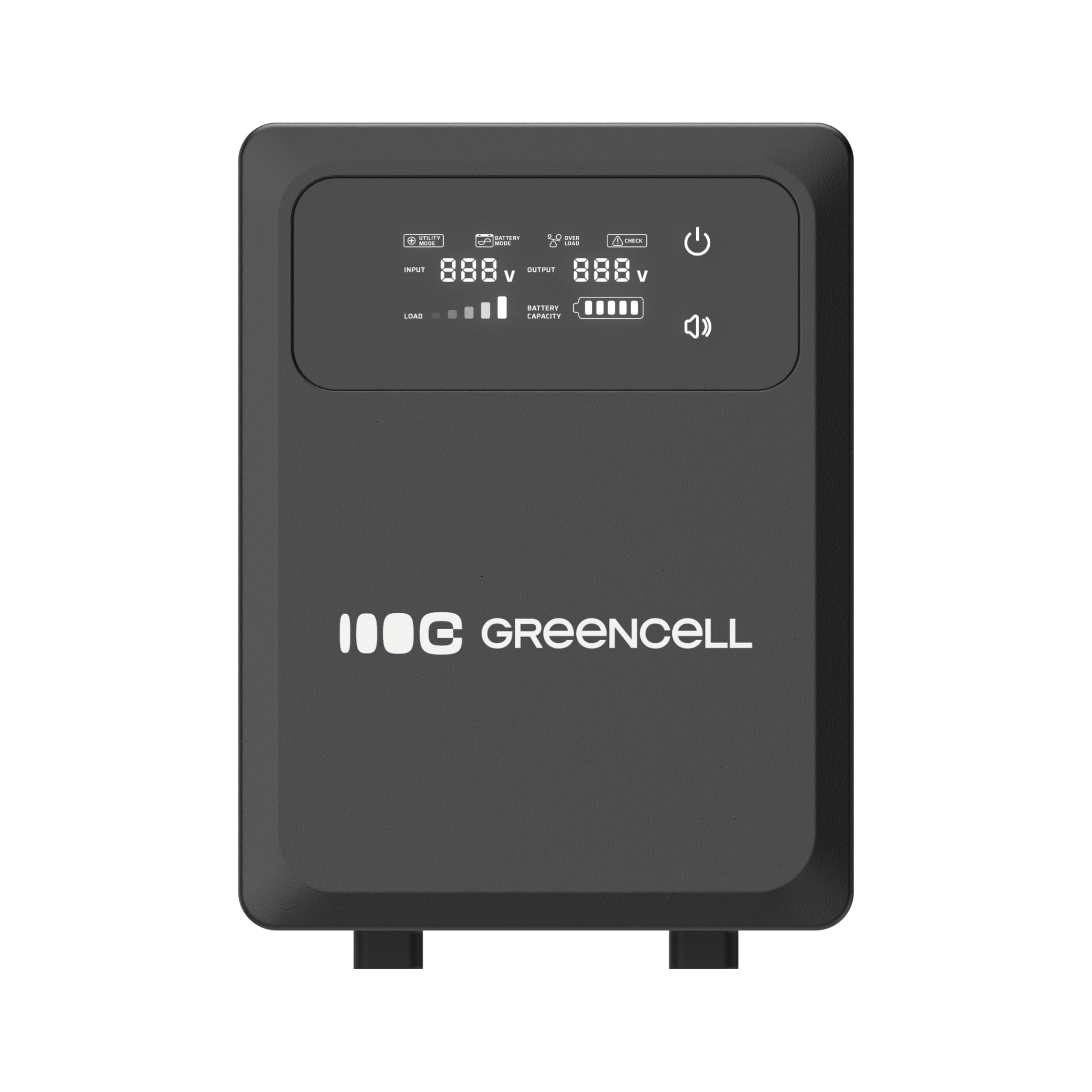 Green Cell SAI 500 W 800 VA PowerCore, Fuente de alimentación de Emergencia con Pantalla LCD, AVR UPS con Onda sinusoidal Pura, conexión de batería Externa, protección contra sobretensión