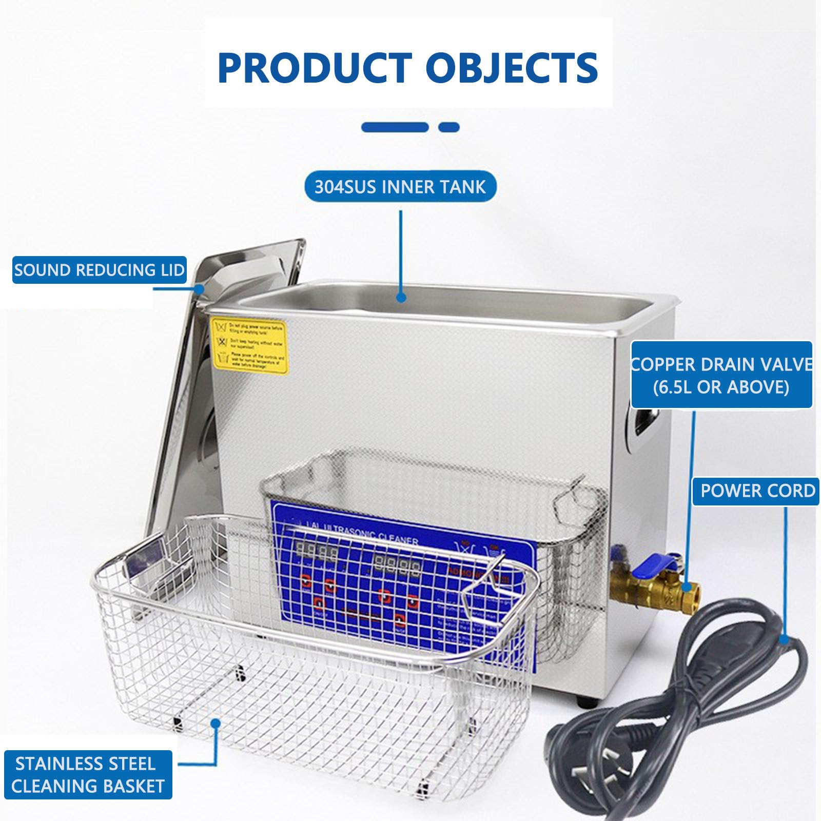 Ultrasonic Cleaner, Edelstahl Ultraschallreiniger 30L | mit digitaler Heizungs-Timer,reiniger ultraschallgerät,schmuckreiniger ultraschall,ultraschallreinigungsgerät brille
