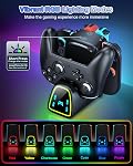 [Fit for Switch 2/1] 9 In 1 P-ro Controller Charging Dock for Joy Con 2/1 and for Pro Controller 2/1, Fast Charger Stand for Nintendo Switch 2/Switch 1/OLED Controller Accessories with RGB Light Modes