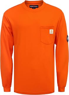 BOCOMAL FR Shirts Long Sleeve Lightweight Classic Crew Fire Resistant CAT2