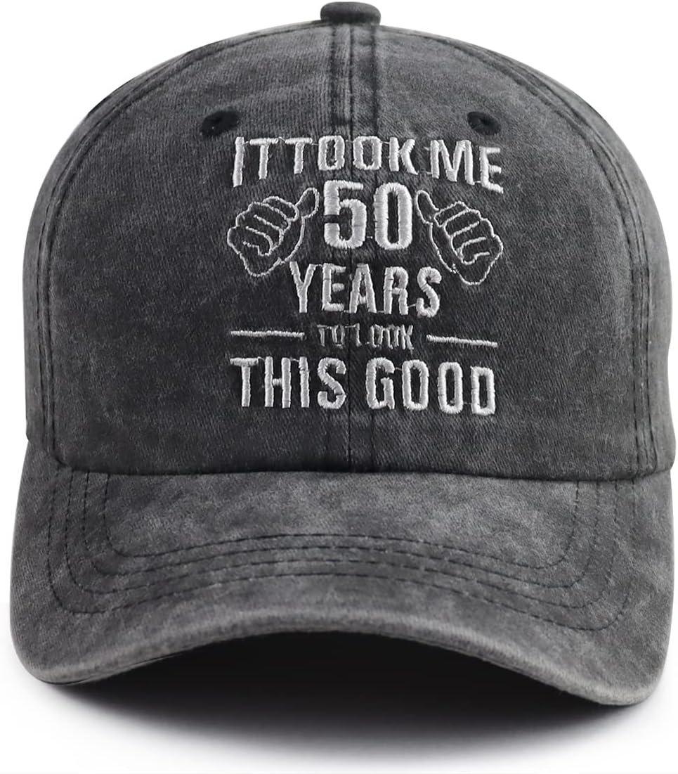 It Took Me 50 Years to Look This Good Hat for Women Men, Funny Adjustable Embroidery 50th Birthday Baseball Cap