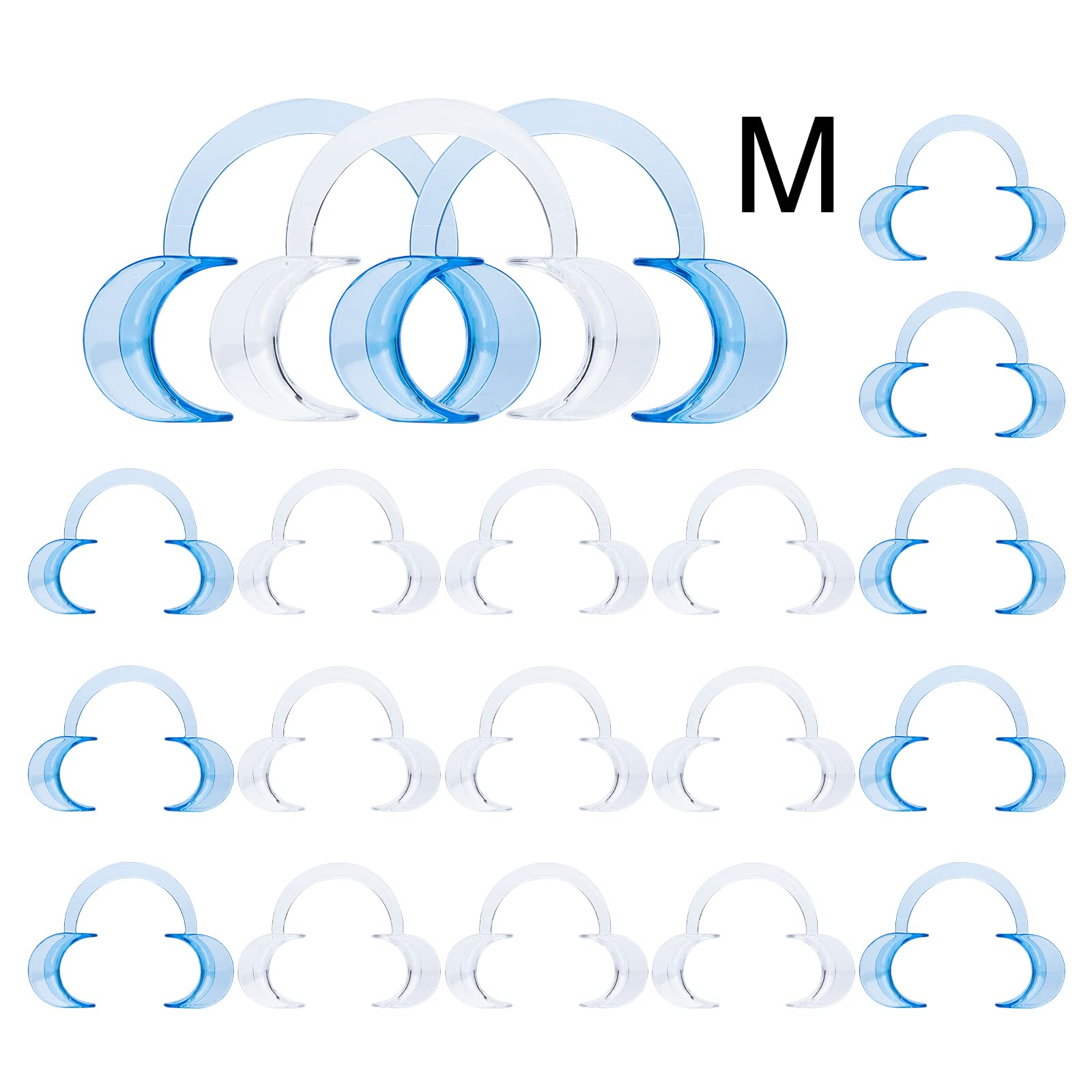 bcenyaz Lip Cheek Retractor 20 Pcs C-Shape Mouth Opener Gag Watch Mouthpieces M