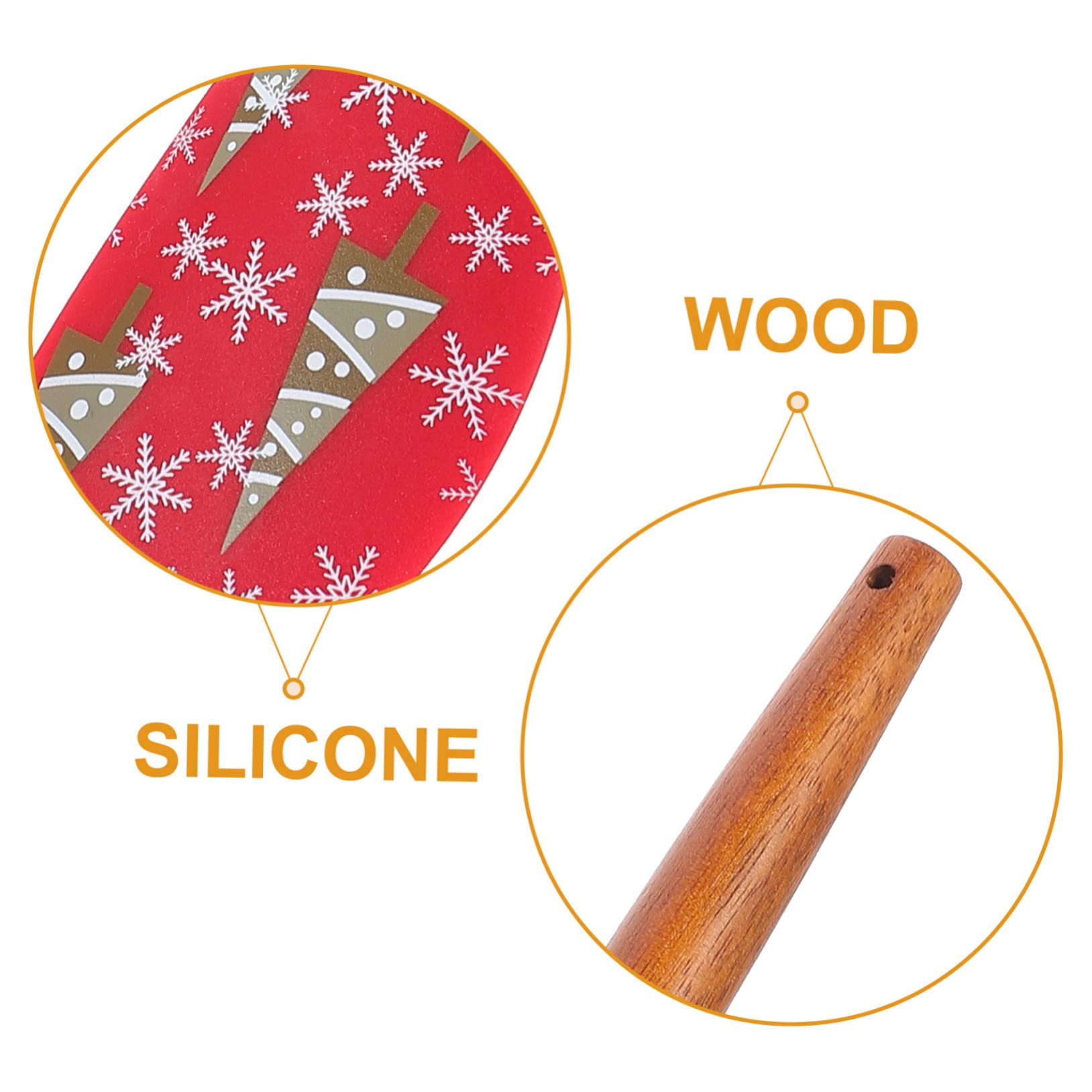 Cabilock 5 Sätze Weihnachtlicher Silikonspatel Zum Gären Von Fondant Tortenausstecher Wender Backzubehör Plätzchenbäcker Kuchendekorationsset Pfannkuchenmacher Flipper 2 Stück * 5