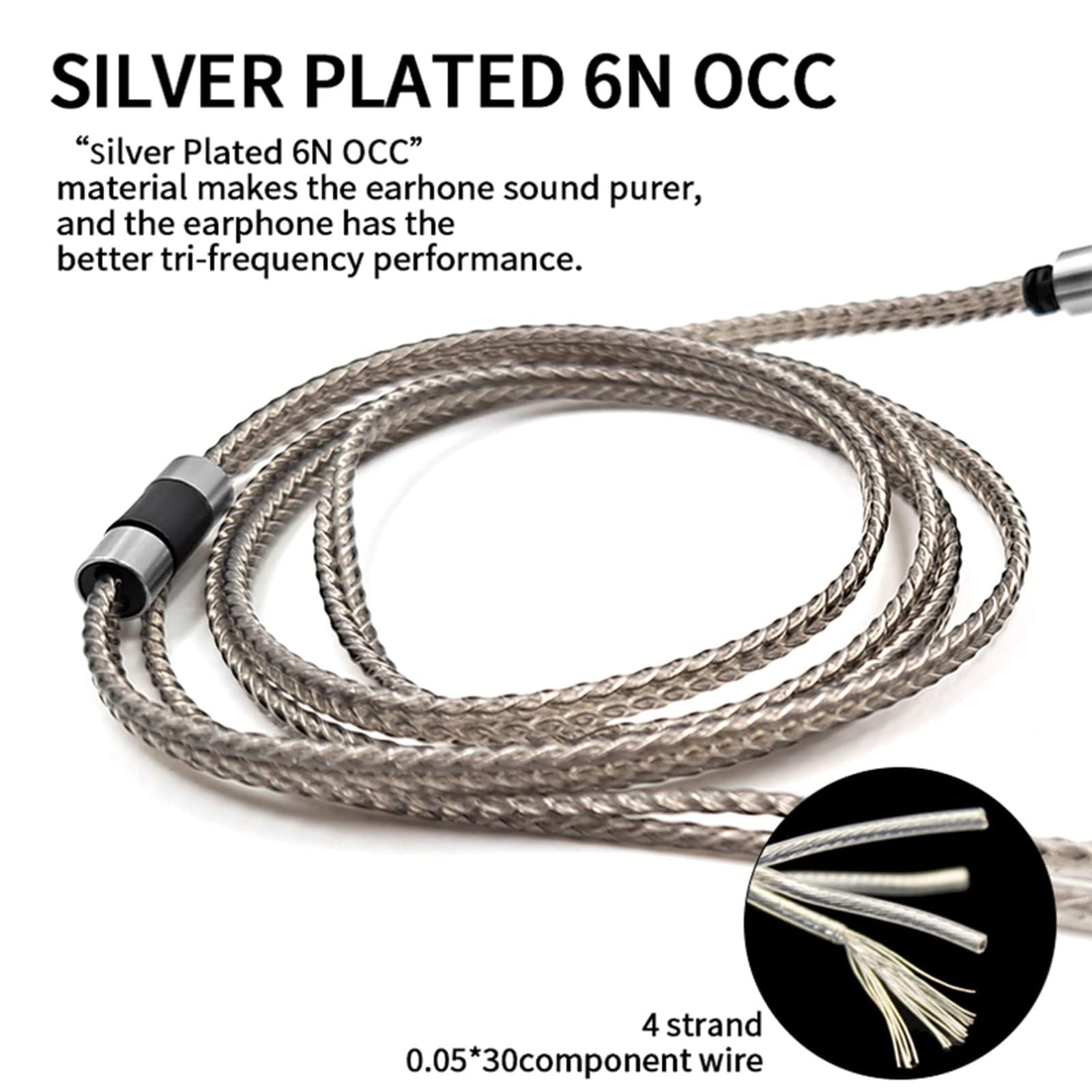 MMCX - Cable de repuesto para auriculares Shure SE846 / 535/215 /425 Sony XBA-A3 /A2/H2 /H3 /300AP N1AP / N3AP / Z5/ M7 /M9 /Z1R JVC FX850/ Logitech UE900 900S