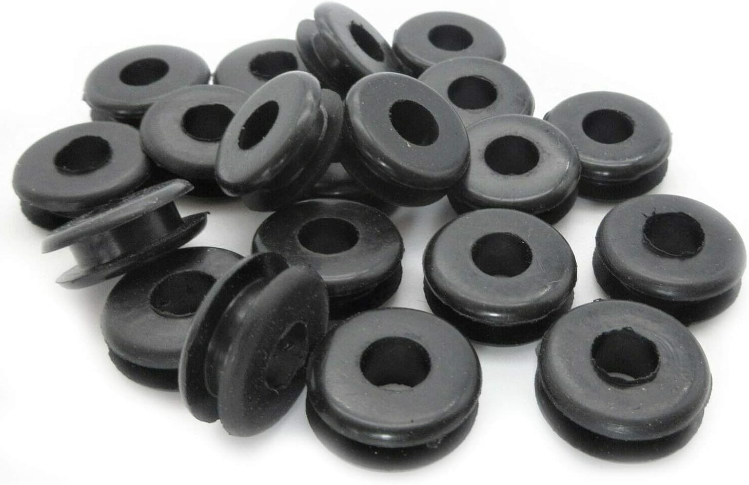 Rubber Grommets for 5/8 Panel Hole - 3/8” ID x 7/8 OD, Fits 1/8” Panel - Oil Resistant Buna-N Rubber Grommets - Black Rubber Grommet Round Rubber Grommet (5)