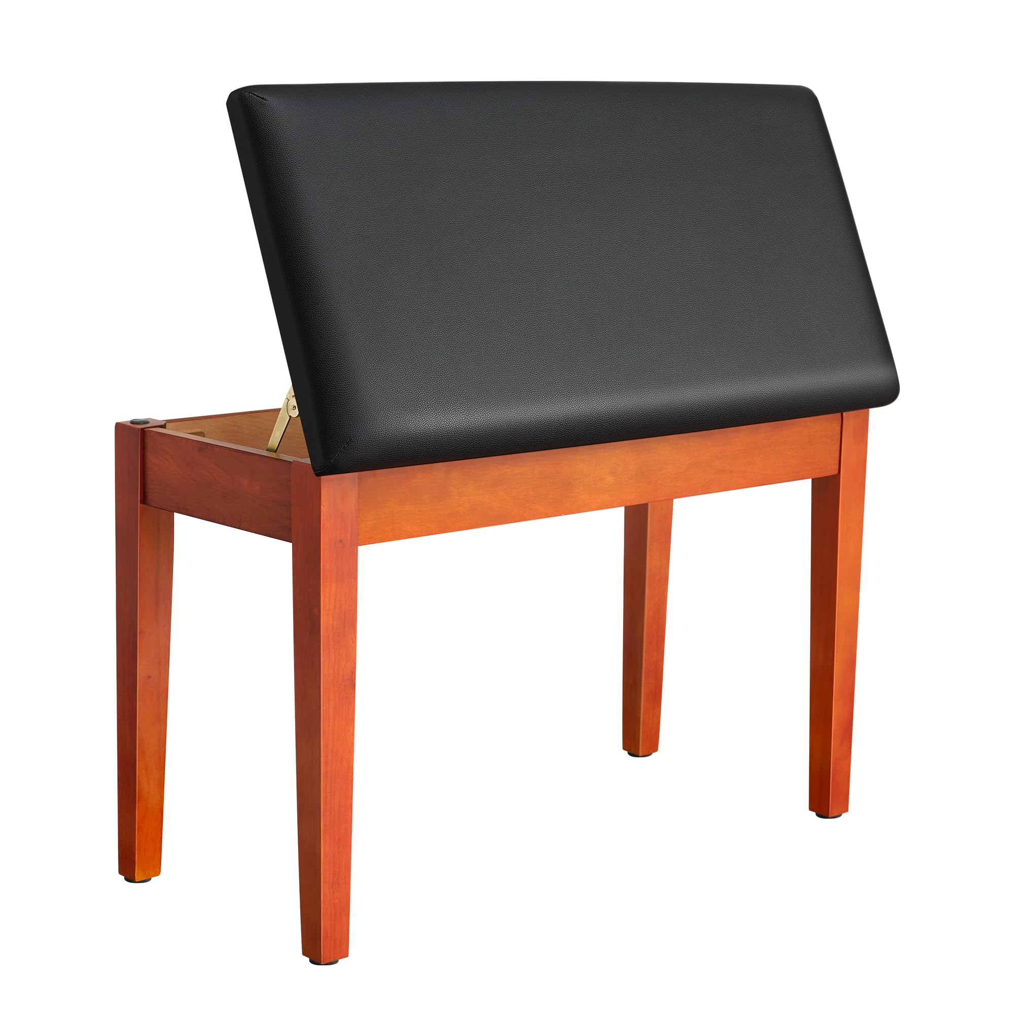 Piano Stand And Bench Set VINGLI Brown Duet Piano Bench W/ Storage