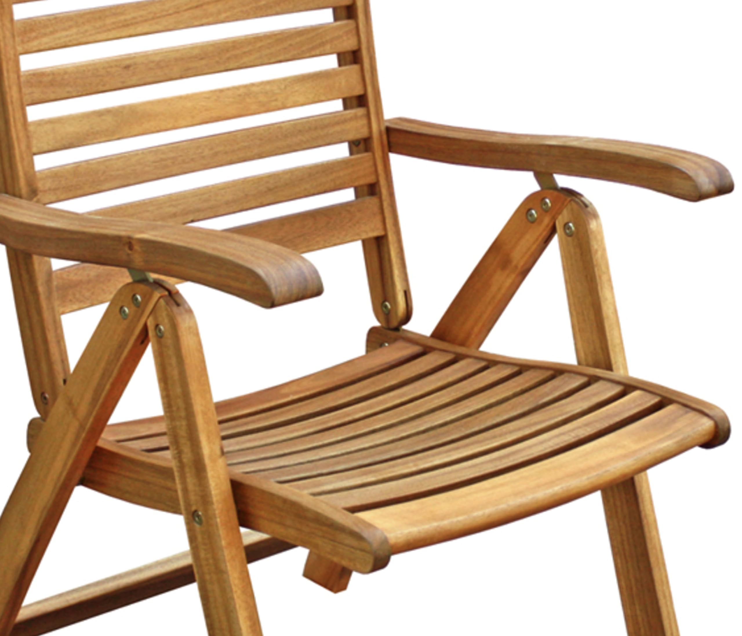 Dehner Klappsessel Macao, ca. 106 x 62.5 x 67 cm, aus FSC® - zertifiziertem Akazienholz, natur