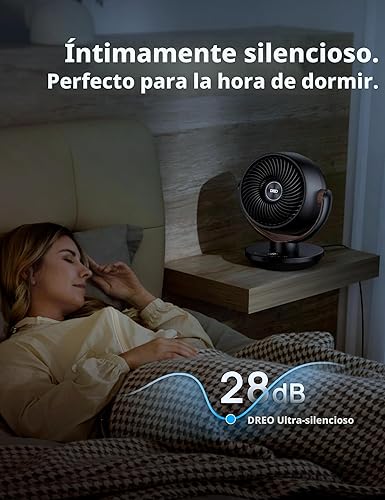 Miniatura 5 de Dreo Ventilador para dormitorio, ventilador circulador de aire de escritorio con control remoto, ventiladores de mesa de 11 pulgadas para toda