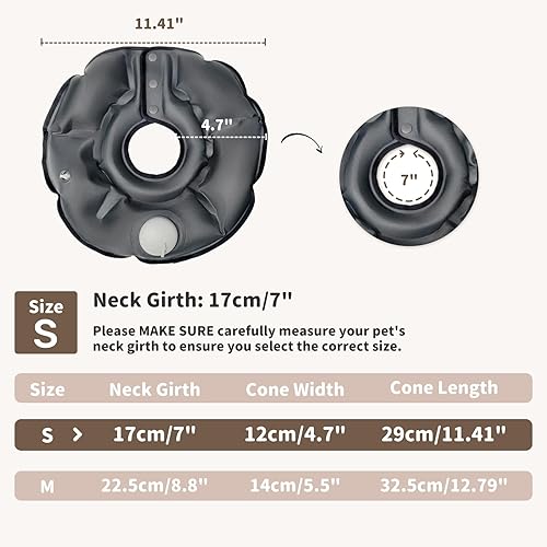Miniatura 10 de MayMaw Collar inflable para gatos con cono E para gatitos y perros pequeños, suave y plegable, collar de recuperación para gatos para que dejen de