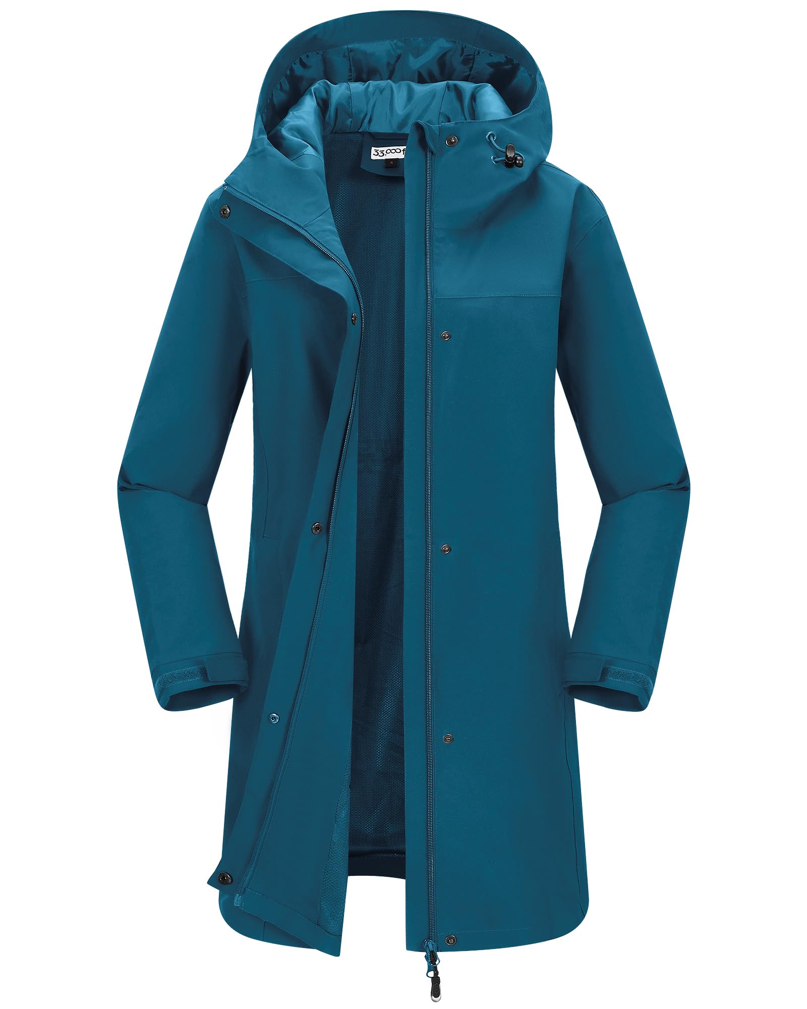 33,000ft Women's Waterproof Long Rain Coat