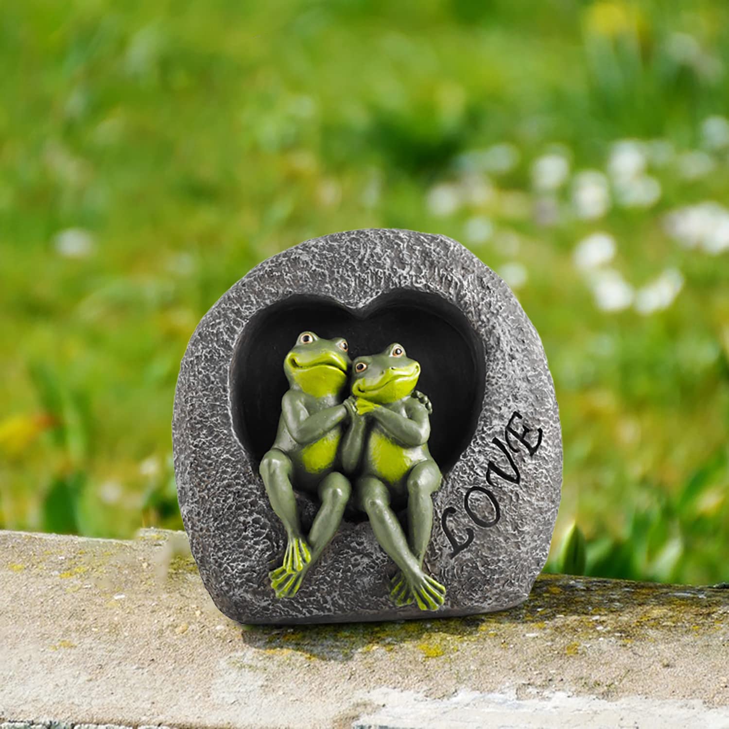 PlentifulHome Lovers Frog Ornament - Garden Frog Pair Statuettes, Romantic Resin Animal Figurines, Anniversary or Wedding Gift - Image 2