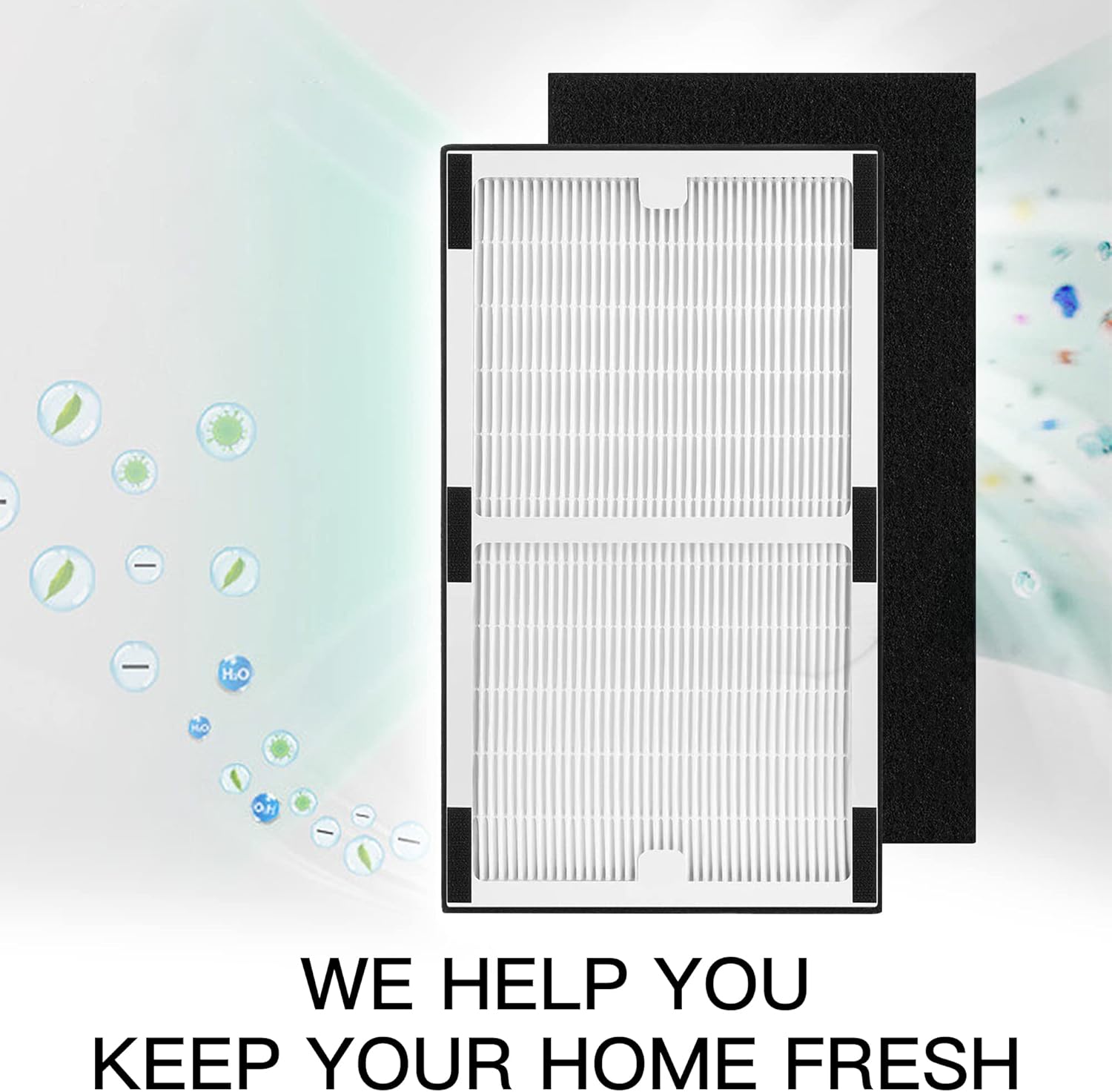 Hongfa Idylis Idylis Air Purifier Filter C Replacement Set，2 Pack Hepa & 2 Carbon Filters Set for Idylis Air Purifiers IAP-10-280, IAP-10-200, Part # IAF-H-100C, IAFH100C