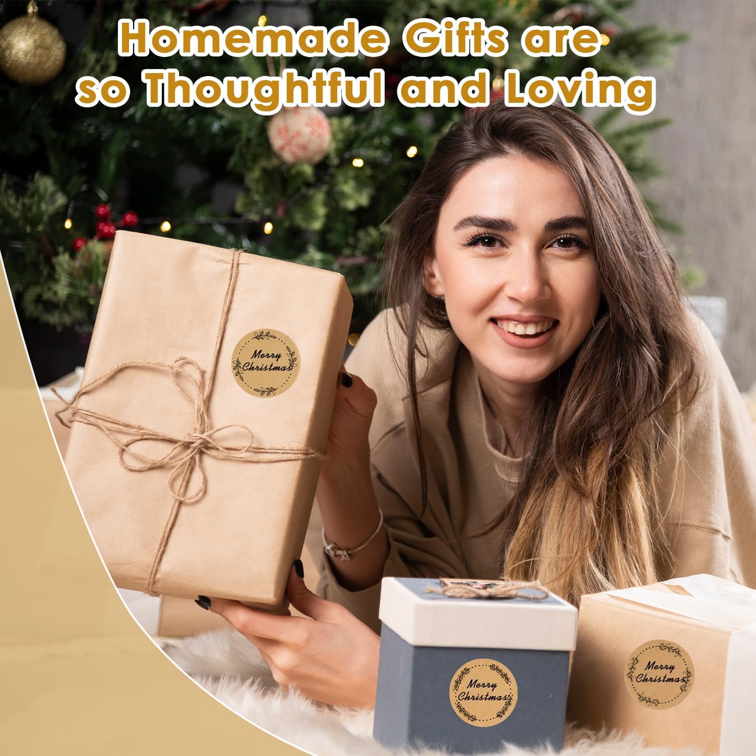 500pcs Canning Stickers Jam and Jelly Jar Labels, Gift Tags 4 Different Wreath Designs, All-Purpose Labels for Mason Jars/Bottle/Name Tags and More(2" Round) - Image 6