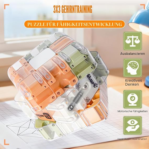 Large Labyrinth 3D Puzzles Maze Cube2-in-1 Kugellabyrinth Zauberwürfel Spielzeug3D Labyrinth Puzzle Fidgets SpielInteraktives Zauberwürfel Spielzeug Lernspielzeug Für Kinder Erwachsene