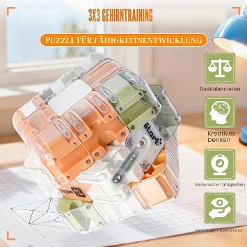 Large Labyrinth 3D Puzzles Maze Cube2-in-1 Kugellabyrinth Zauberwürfel Spielzeug3D Labyrinth Puzzle Fidgets SpielInteraktives Zauberwürfel Spielzeug Lernspielzeug Für Kinder Erwachsene