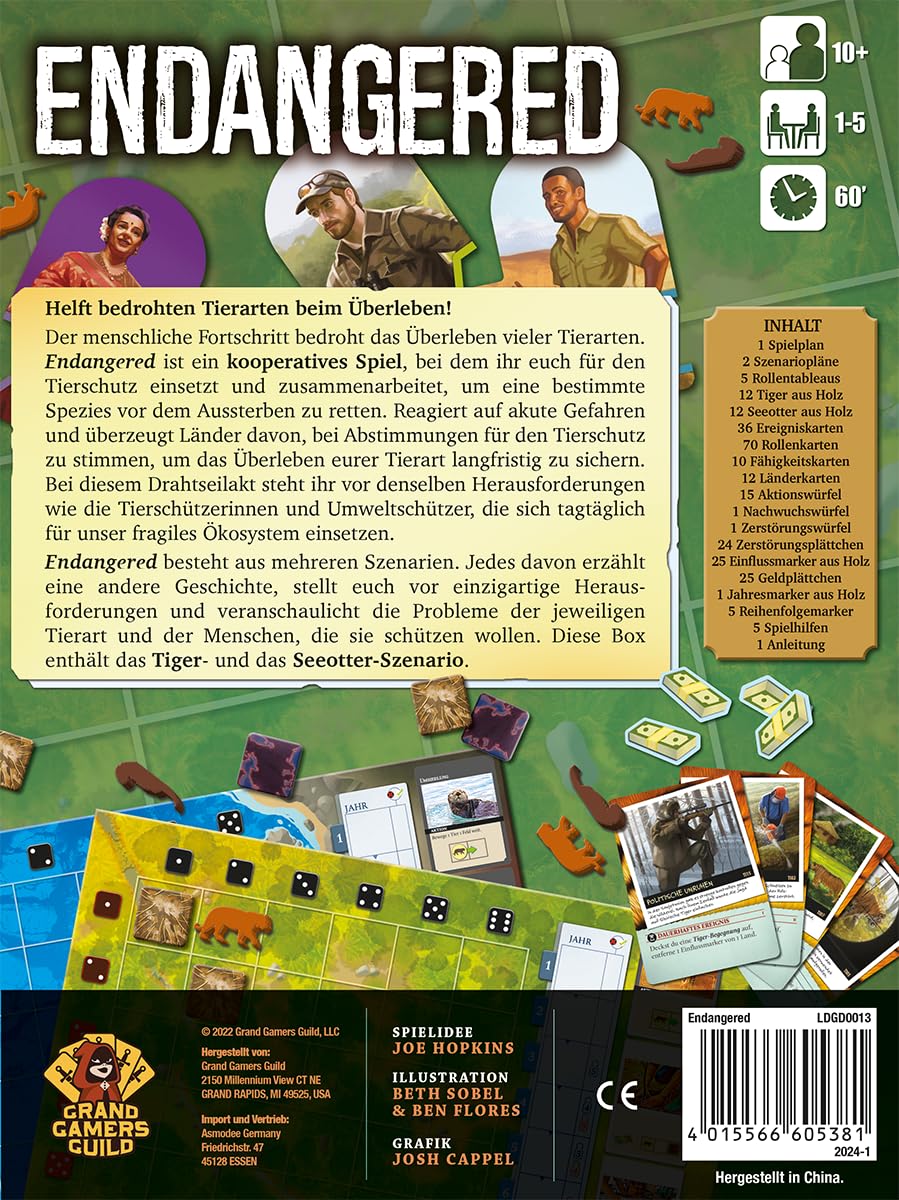 Grand Gamers Guild, Endangered, Kennerspiel, Deutsch