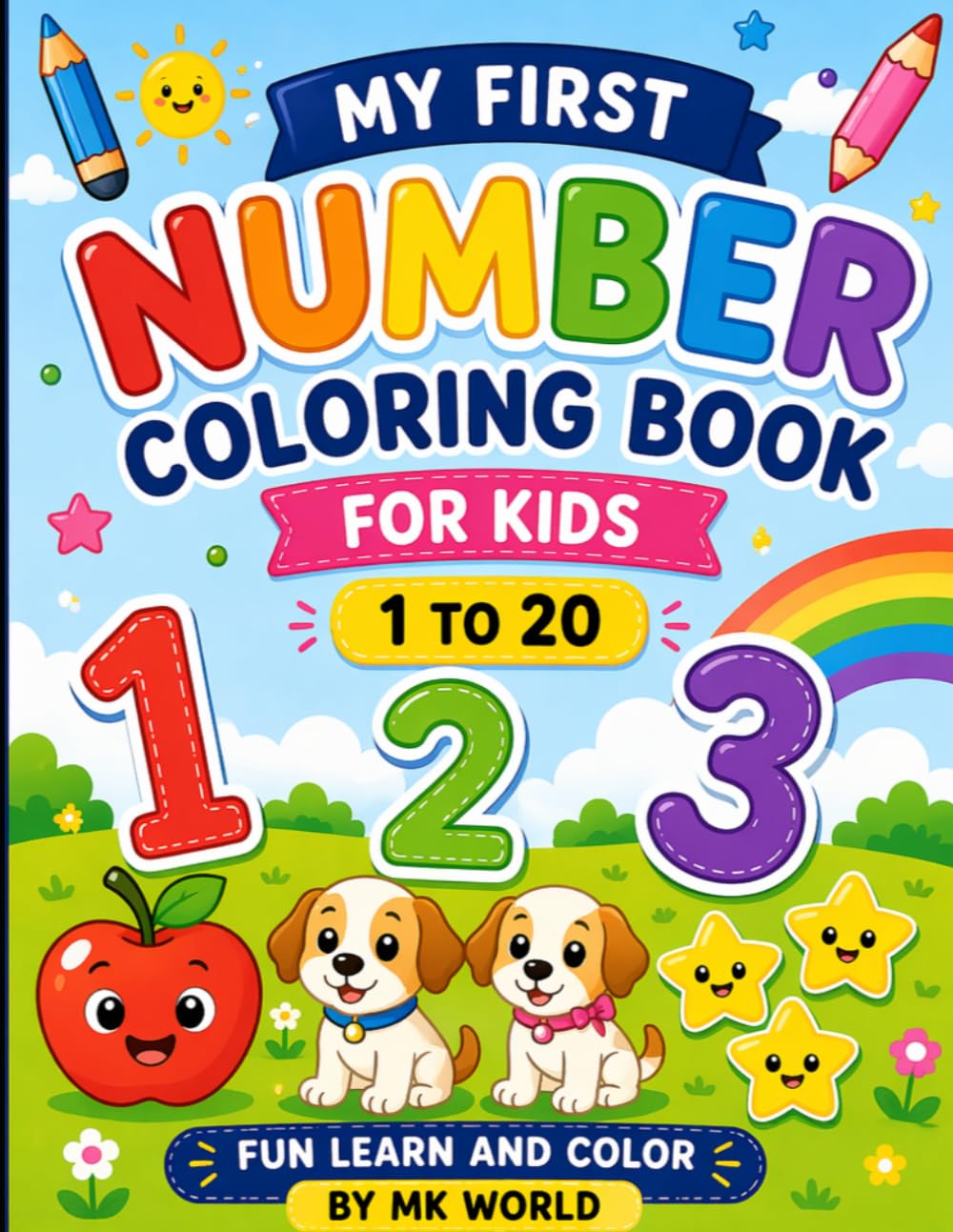 Number colouring book for kids: Fun 1 to 20 counting and colouring activity book