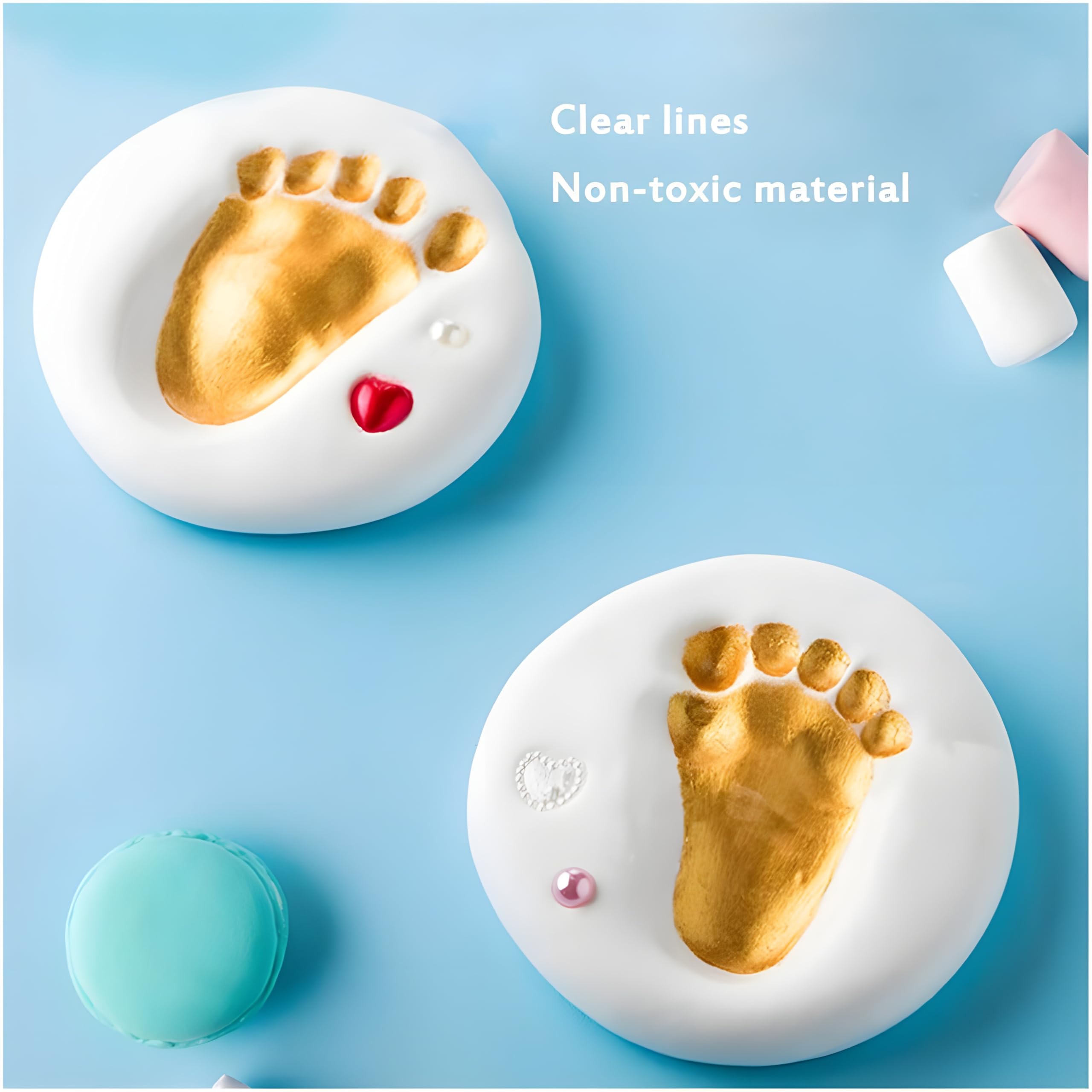 Koochie-Koo Baby Hand and Foot Casting Kit, Photo Frame Casting Baby Hand and Foot Prints, Keepsake Set with Frame and Clay, Ideal for New Born Babies, Blue, 0-2 Years (Set of 1) - Image 7 thumbnail