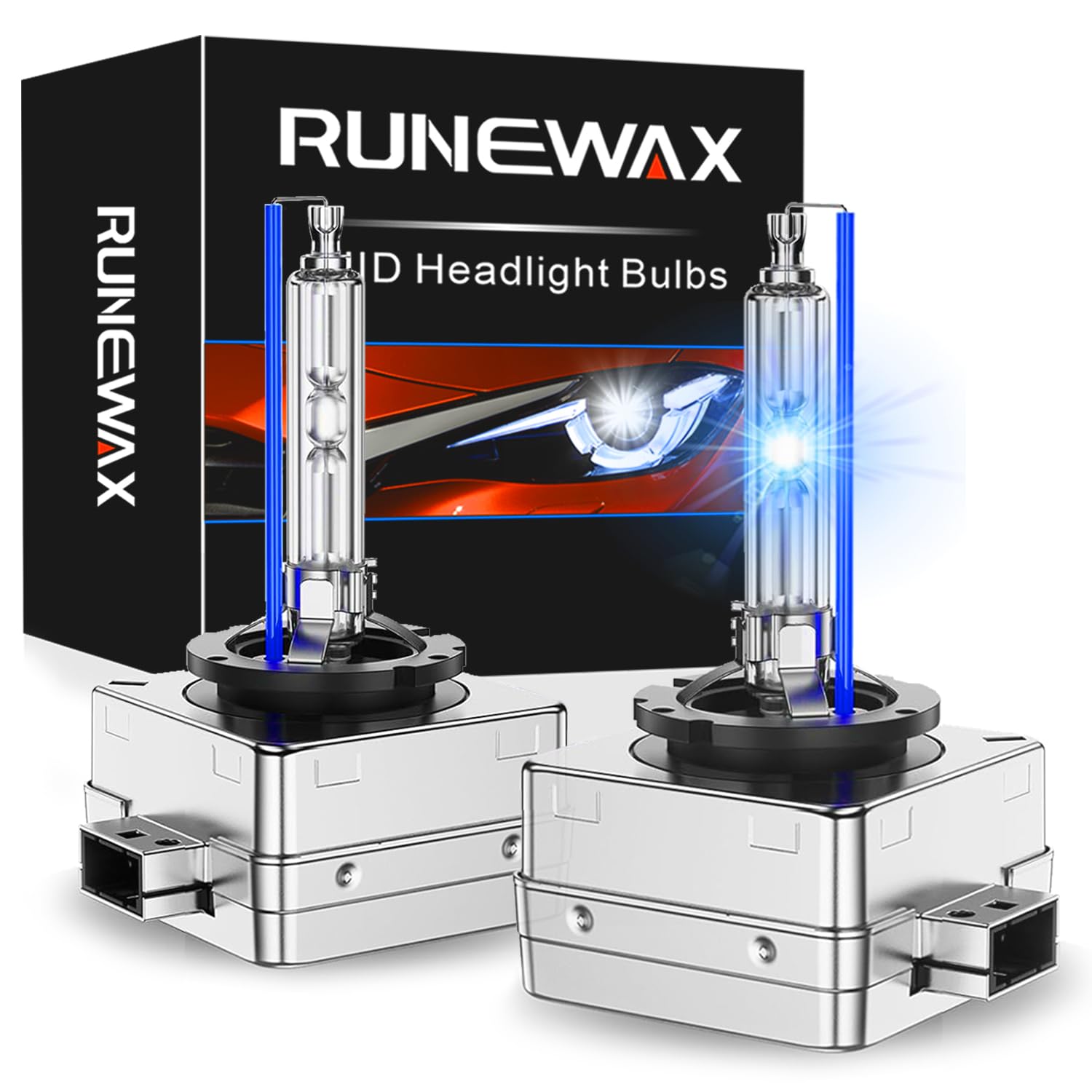 D1S Xenon Bulbs for Volvo XC60 2010-2013 Headlights, 8000K Blue White OEM Replacement, Pack of 2