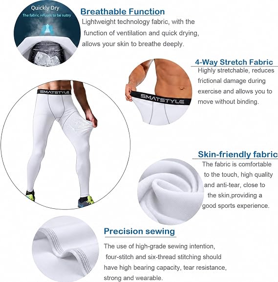 Men's Running Compression Trousers, Sport, Fitness, Quick Drying Long Leggings, Base Layer