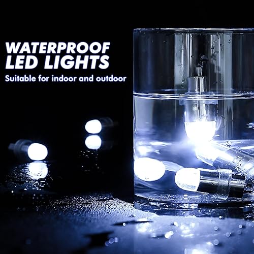 Miniatura 34 de 30 luces LED de fiesta con pilas, iluminación de temporada para globos, linternas de papel, impermeables, color blanco cálido