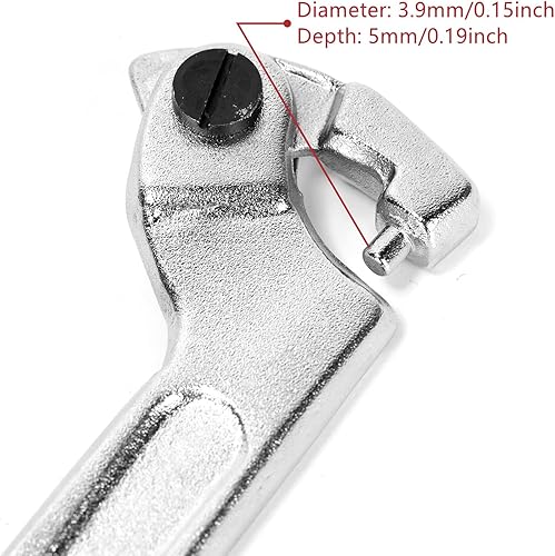 Miniatura 3 de Llave de gancho de cabeza redonda ajustable de 34-2 pulgadas (0.748-2.008 in), cromo vanadio para apretar collares, tuercas de bloqueo, tuercas de