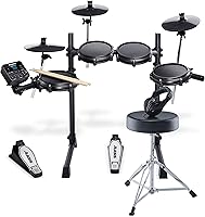 Vista 1 de Kit Bundle Alesis Drums Turbo Mesh - Juego completo de batería eléctrica con un kit de batería electrónica de malla de siete piezas, trono