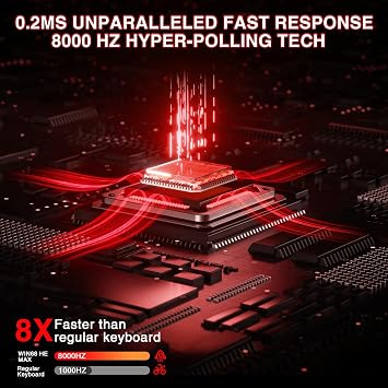 AULA WIN68 HE MAX - Hall Effect Gaming Keyboard with Magnetic Switch, Adjustable Actuation Fast Trigger Mode, 8KHz Polling Rate, RGB Backlit Wired Mechanical Gaming Keyboard 60 Percent Compact Design