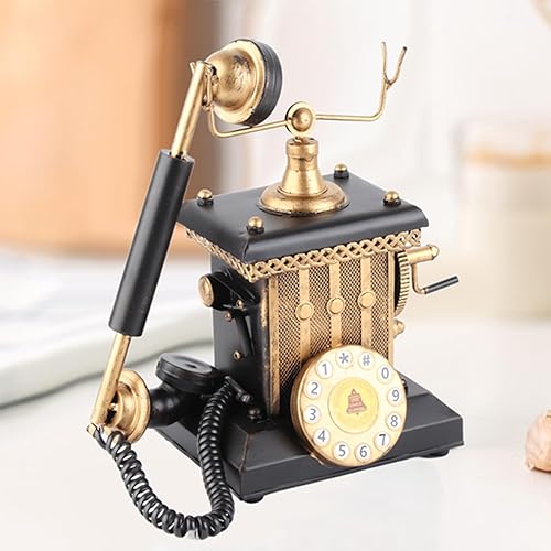 Miniatura 7 de Gran creativo retro decorativo modelo de teléfono decoración de la pared del teléfono, estilo europeo operado a mano decoración de teléfono