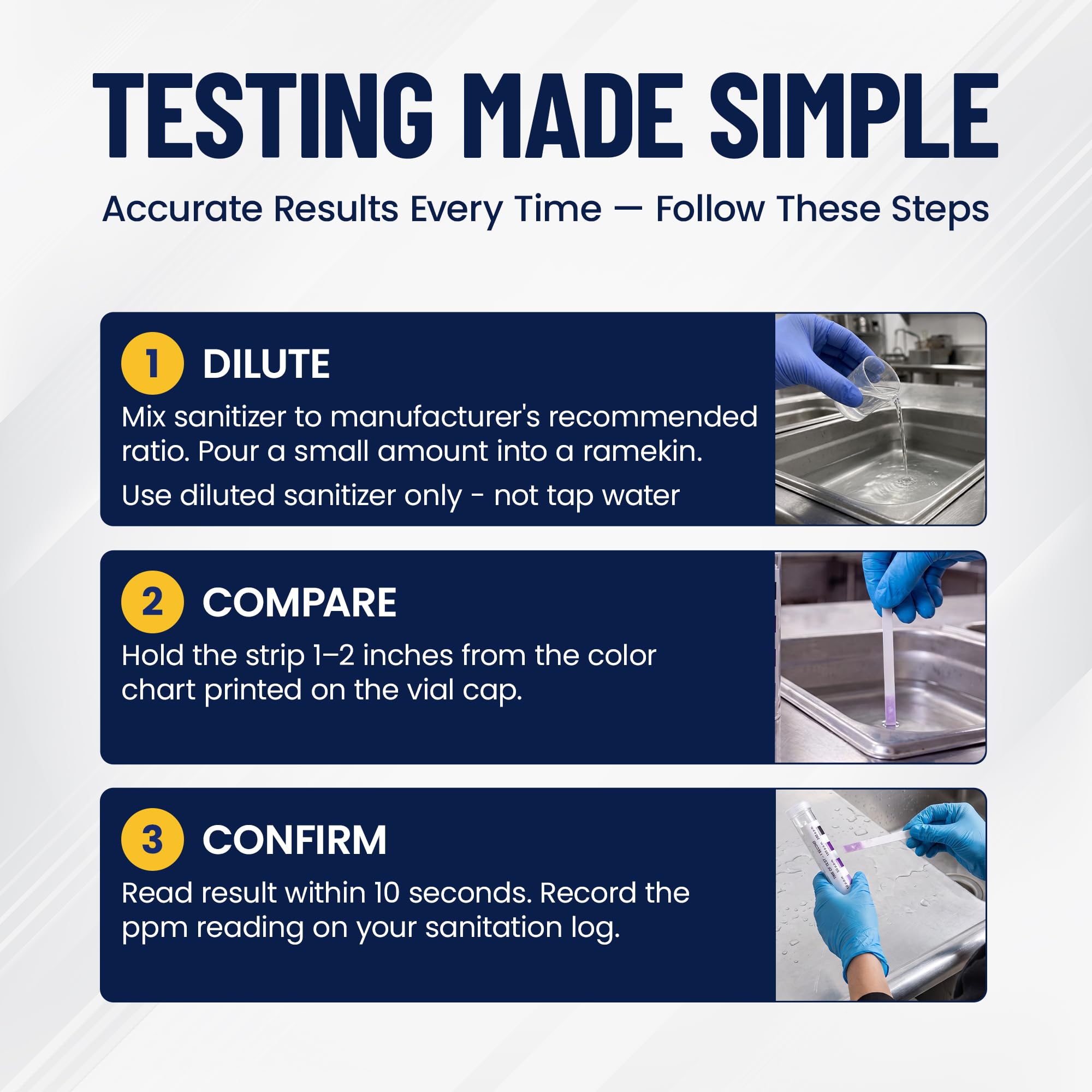 FryOilSaver Co. Chlorine Test Strips, 0-200PPM, 100 Sanitizer Strips — Amazon image 5