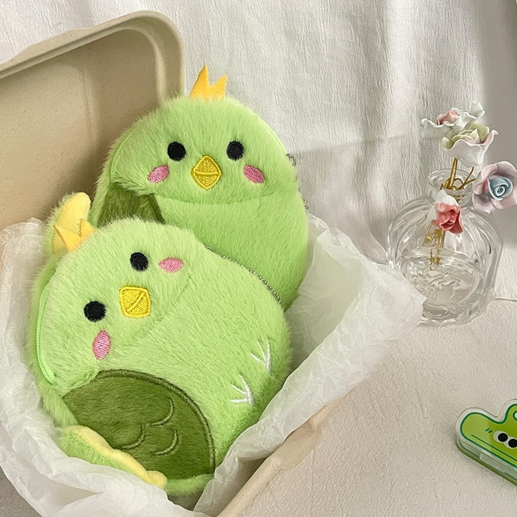Cartoon Plush Coin Purse Cute Coin Pouch Bag for Kids Key Holder Headphones Storage Bag for Girls and Boy