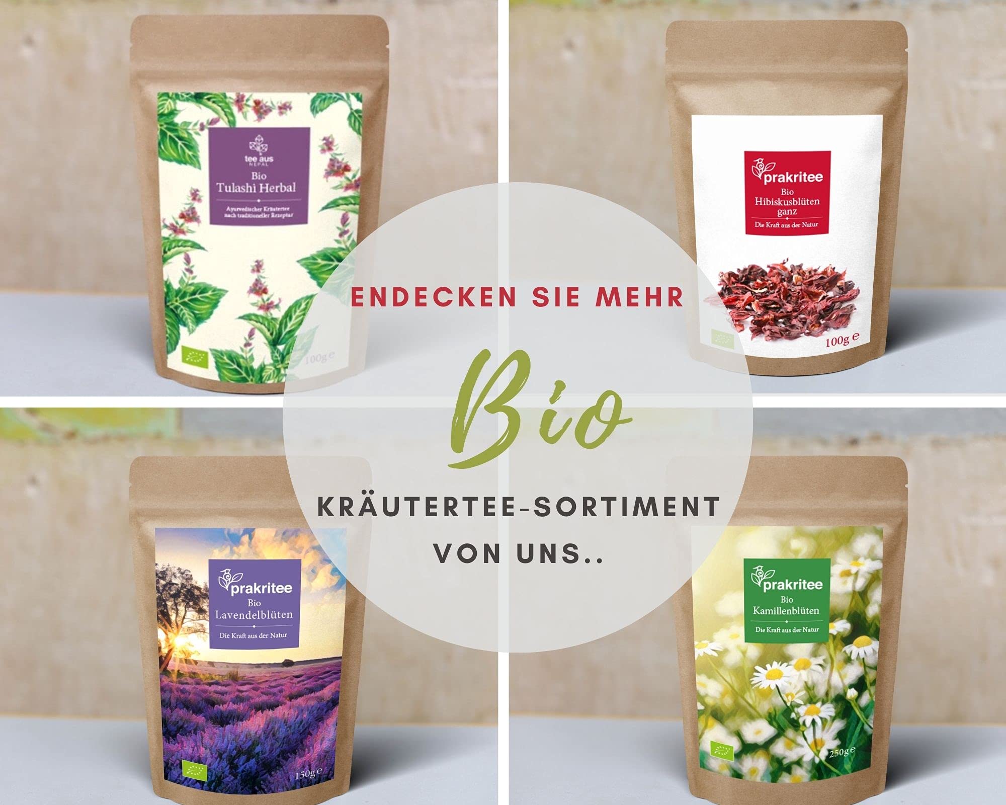 BIO Tulsi Tee 1000g 2er Pack (2 x 500g) Tulsikraut Indisches Basilikum Biologisch angebauten Indischen Basilikums Kräutertee Herbal Tea ORGANIC Holy Basil DE-ÖKO-044