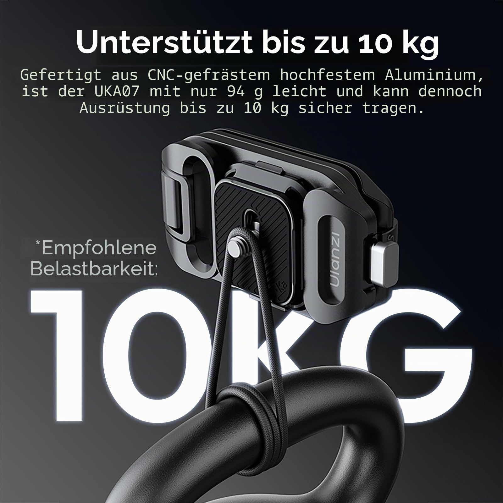 ULANZI Kamera-Rucksack-Gurt-Clip, mit Schnellentriegelungssystem, kompatibel mit UKA-QR-Platten, für Sony, Nikon, Fuji, DSLR-Action-Cam-Halterung, belastbar bis zu 10 kg, nicht kompatibel mit F38