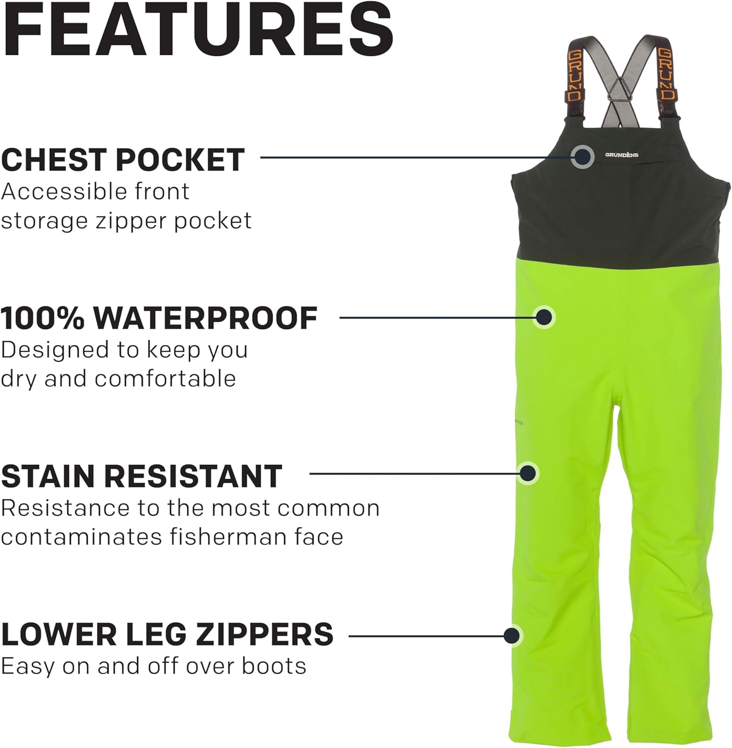 Grundéns Men’s Full Share Bib | Waterproof, Breathable - Image 4