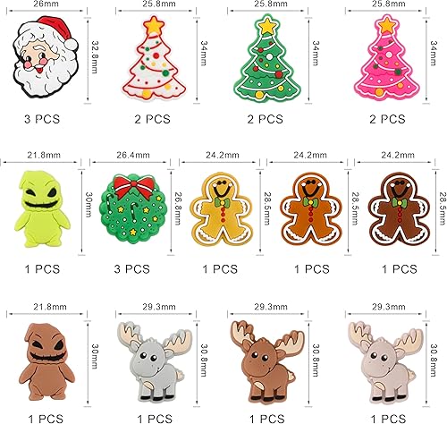 Miniatura 7 de Sunrony 15 cuentas focales de silicona, cuentas de silicona para estetoscopio para hacer llaveros, cuentas de silicona focales para bolígrafos,