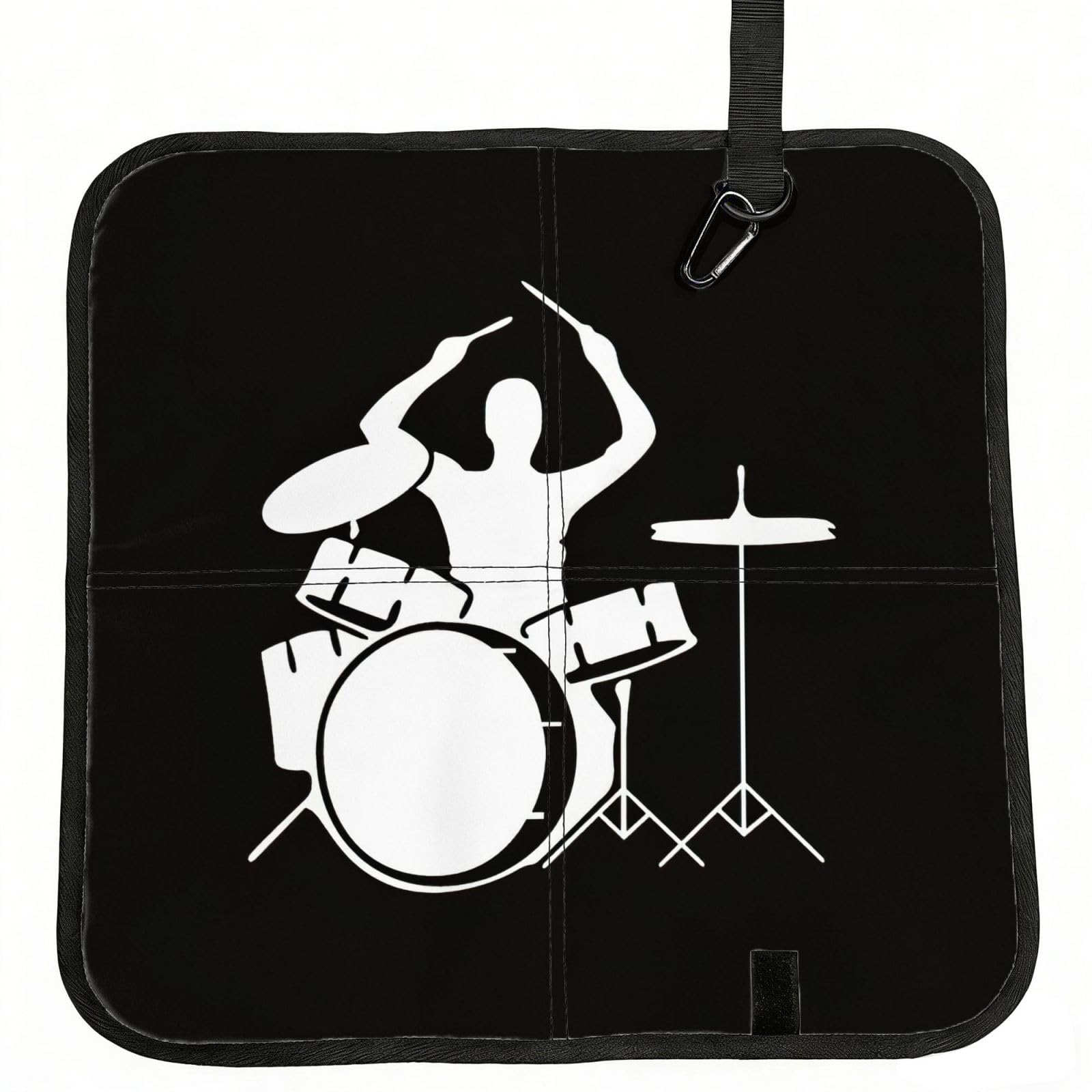 bghdfa Drummer Print Outdoor Sitting Mat Waterproof Oxford Cloth Seat Cushion Folding Foam Camping Seat For Picnic